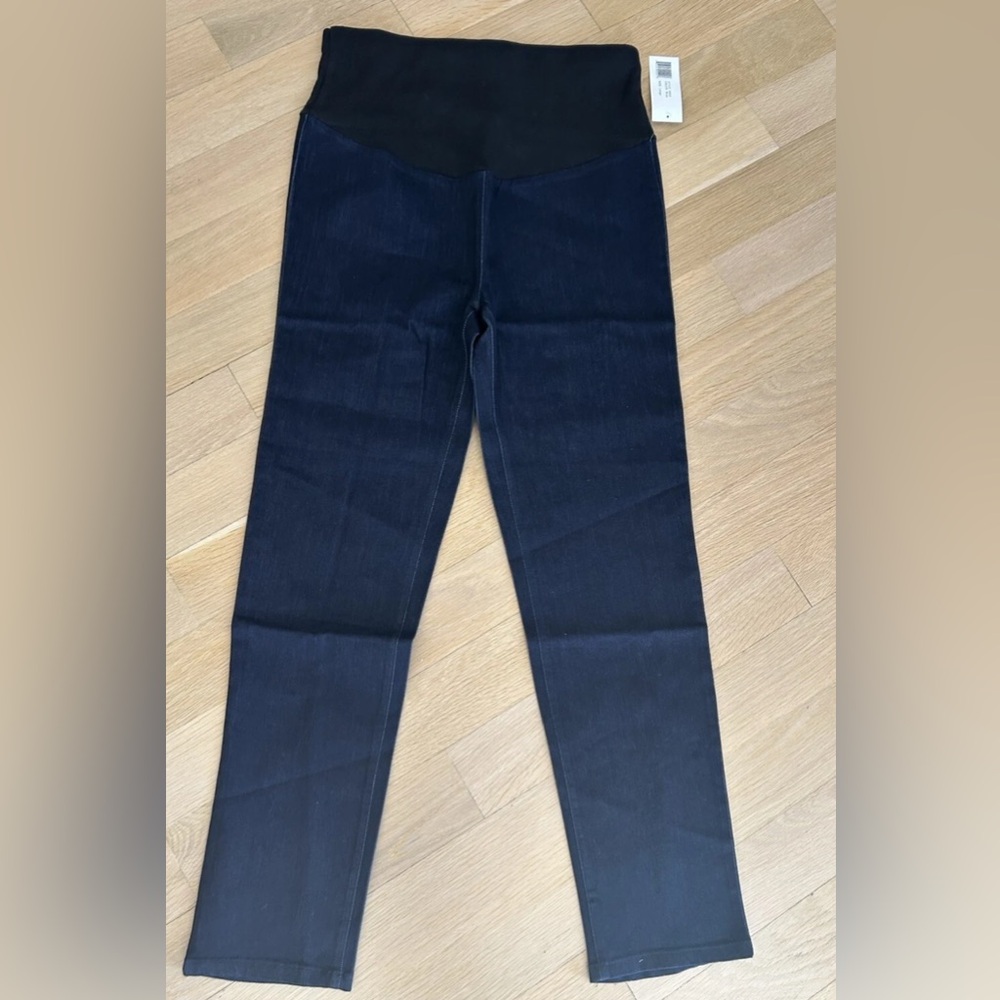 Dynashape Dynabelly Maternity jeans pants‎ Large 29” Inseam Dark Denim Stretch